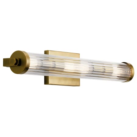 Kichler Azores 4 Light 25" Wide Bath Bar Natural Brass