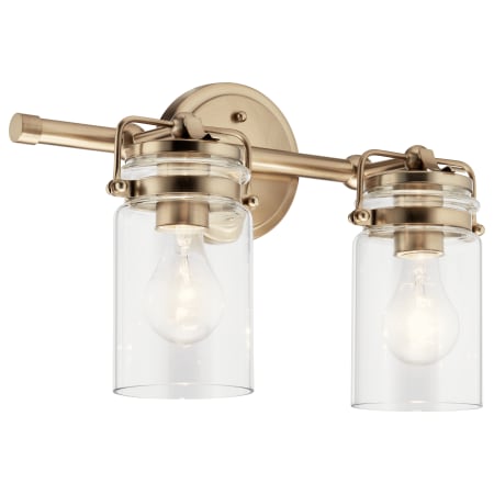 Kichler Brinley 2 Light 16" Wide Bathroom Vanity Light Champagne Bronze