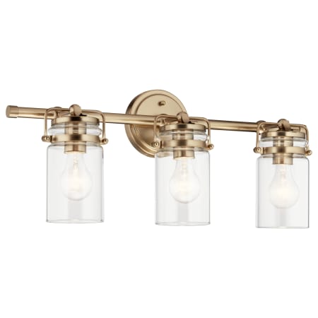 Kichler Brinley 3 Light 24" Wide Bathroom Vanity Light Champagne Bronze