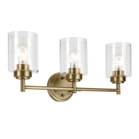 Kichler Winslow 3 Light 22" Wide Vanity Light Natural Brass