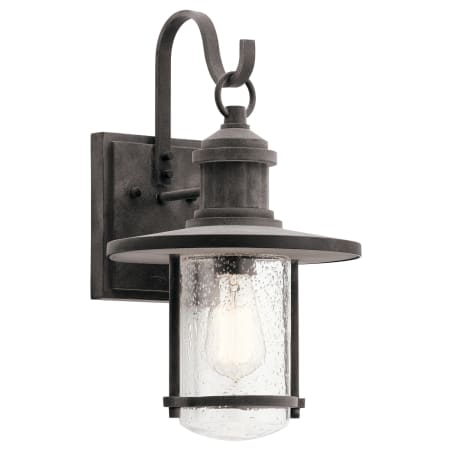Kichler Riverwood 1 Light 16.75" High Outdoor Wall Sconce Weathered Zinc
