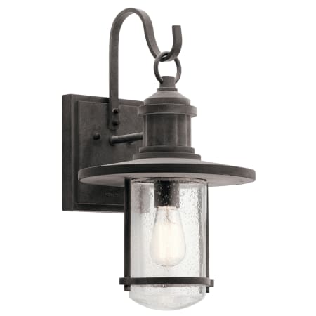 Kichler Riverwood 1 Light 19.5" High Outdoor Wall Sconce Weathered Zinc