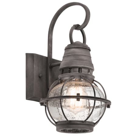 Kichler Bridge Point 1 Light Outdoor Wall Sconce Weathered Zinc