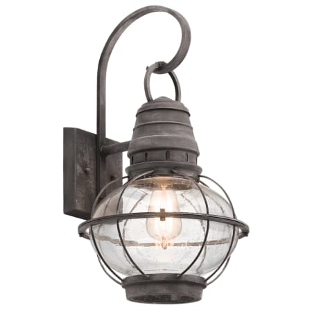 Kichler Bridge Point 1 Light Outdoor Wall Sconce Weathered Zinc