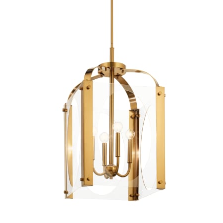 Kichler Pytel 4 Light 17" Wide Taper Candle Single Pendant with Acrylic Shade Fox Gold