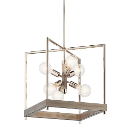 Kichler Tanis 6 Light 18" Wide Wood Single Pendant Distressed Antique Gray