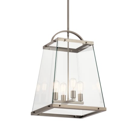 Kichler Darton 4 Light 18" Wide Single Pendant with Clear Glass Shade Classic Pewter