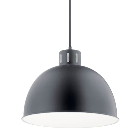 Kichler Zailey 16" Wide Single Pendant with Metal Shade Black
