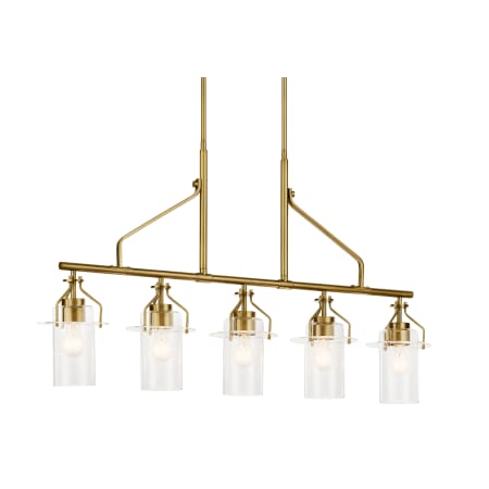 Kichler Everett 5 Light 42" Wide Linear Chandelier Brushed Brass