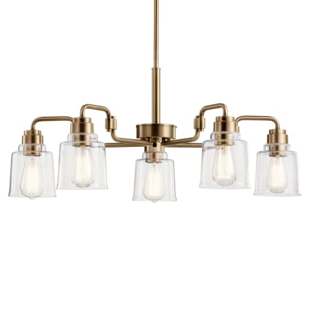 Kichler Aivian 5 Light 30" Wide Chandelier Weathered Brass