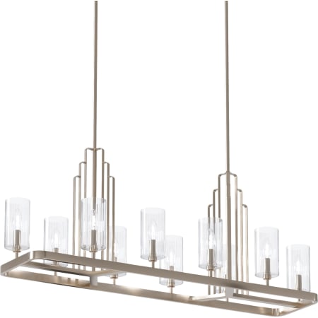 Kichler Kimrose 10 Light 45" Wide Linear Chandelier Polished Nickel