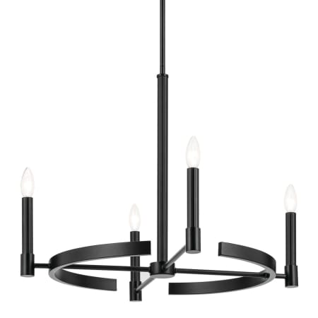 Kichler Tolani 4 Light 26" Wide Taper Candle Style Chandelier Black