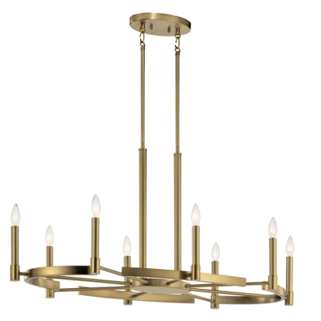 Kichler Tolani 8 Light 43" Wide Taper Candle Chandelier Brushed Natural Brass