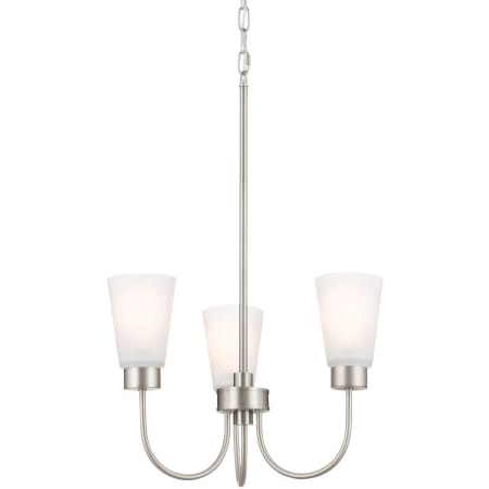 Kichler Erma 3 Light 18" Wide Chandelier Brushed Nickel
