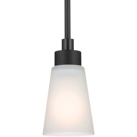 Kichler Erma 5" Wide Mini Pendant with Opal Glass Shade Black