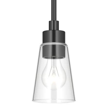 Kichler Erma 4" Wide Mini Pendant with Clear Glass Shade Black