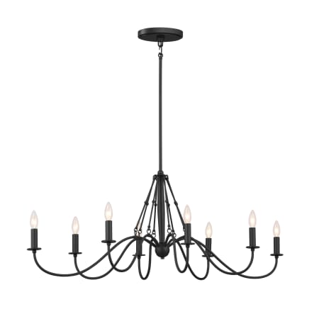 Kichler Freesia 8 Light 45" Wide Taper Candle Chandelier Textured Black