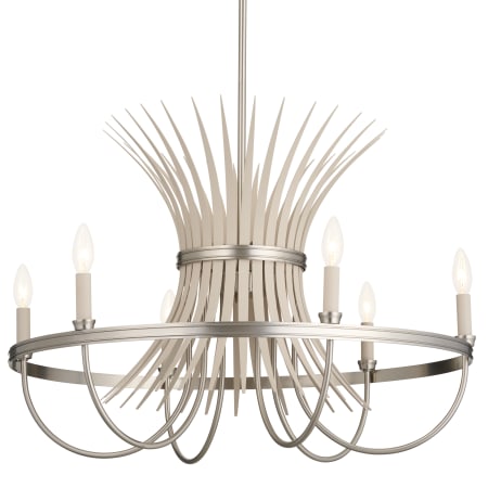Kichler Baile 6 Light 29" Wide Taper Candle Chandelier Brushed Nickel
