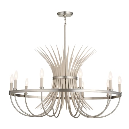Kichler Baile 10 Light 37" Wide Taper Candle Chandelier Brushed Nickel