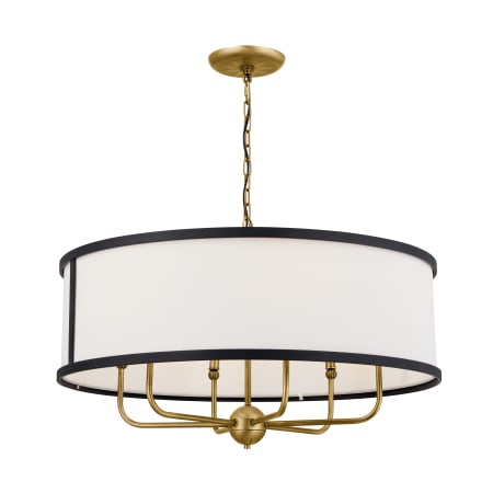Kichler Heddle 6 Light 31" Wide Drum Chandelier Natural Brass