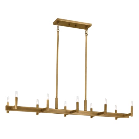 Kichler Erzo 10 Light 50" Wide Candle Style Chandelier Natural Brass