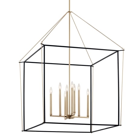 Kichler Eisley 8 Light 35" Wide Taper Candle Pendant Champagne Bronze