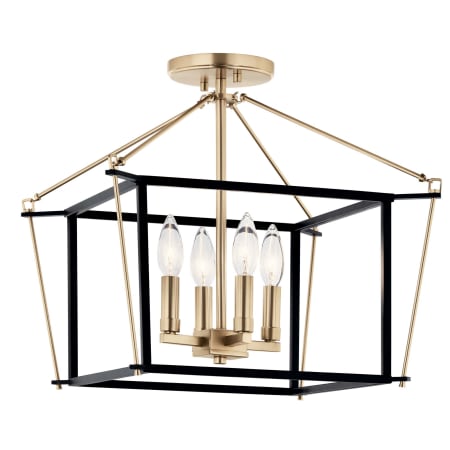 Kichler Eisley 4 Light 16" Wide Semi-flush Ceiling Fixture Champagne Bronze