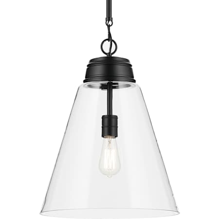 Kichler Marsailli 16" Wide Pendant with Clear Glass Shade Black