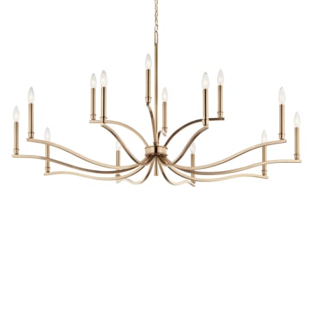 Kichler Malene 14 Light 53" Wide Taper Candle Style Chandelier Champagne Bronze