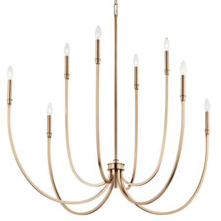 Kichler Malene 8 Light 46" Wide Taper Candle Style Chandelier Champagne Bronze