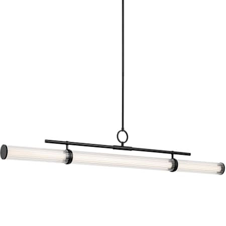 Kichler Riven 60" Wide LED Linear Chandelier Black