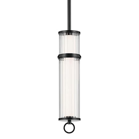 Kichler Riven 5" Wide LED Mini Pendant Black
