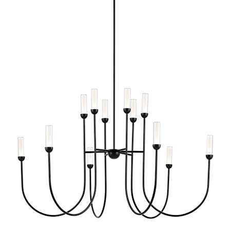 Kichler Moraine 50" Wide LED Chandelier Black