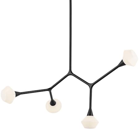 Kichler Cassius 4 Light 6" Wide Chandelier Black