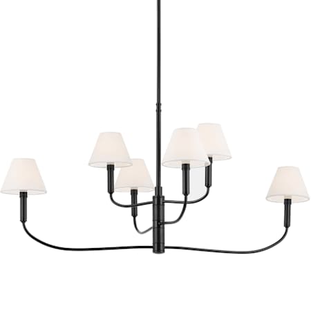 Kichler Eadie 6 Light 41" Chandelier Black