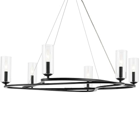 Kichler Harpin 6 Light 38" Wide Chandelier Black