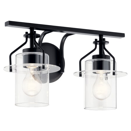 Kichler Everett 2 Light 16" Wide Bathroom Vanity Light Black