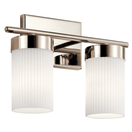 Kichler Ciona 2 Light 15" Wide Bathroom Vanity Light Polished Nickel