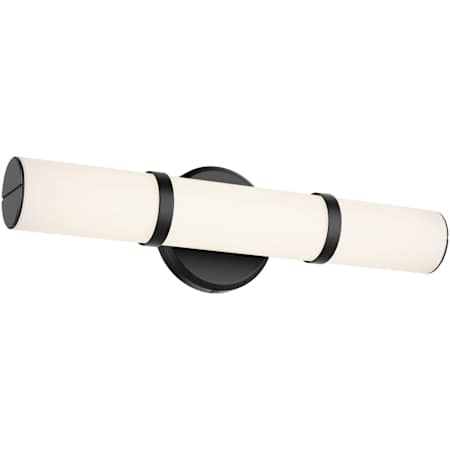 Kichler Rosh 18" Wide LED Bath Bar with White Glass Shade Black