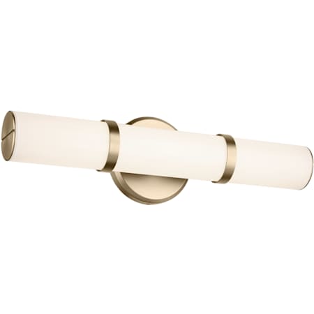 Kichler Rosh 18" Wide LED Bath Bar with White Glass Shade Champagne Bronze