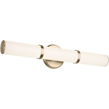 Kichler Rosh 24" Wide LED Bath Bar with White Glass Shade Champagne Bronze