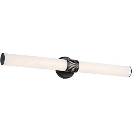 Kichler Sashi 32" Wide LED Bath Bar with White Glass Shade Black