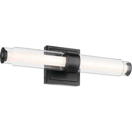 Kichler Laurene 2 Light 19" Wide LED Vanity Light with Clear Glass Shades Black