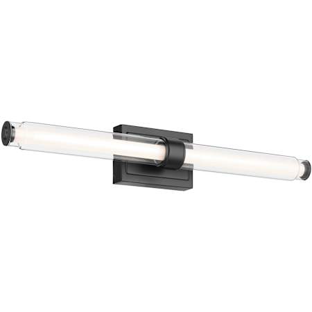 Kichler Laurene 2 Light 31" Wide LED Vanity Light with Clear Glass Shades Black