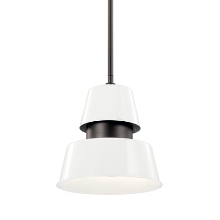 Kichler Lozano 9" Wide Outdoor Mini Pendant with Metal Shade White