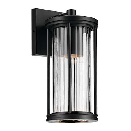 Kichler Barras 12" Tall Outdoor Wall Sconce Black