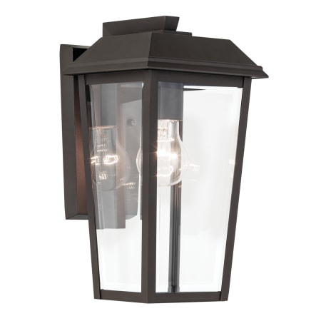 Kichler Mathus 13" Tall Wall Sconce with Beveled Glass Shade Olde Bronze