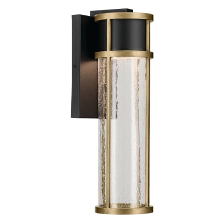 Kichler Camillo 16" Tall LED Wall Sconce with Seedy Glass Shade Textured Black