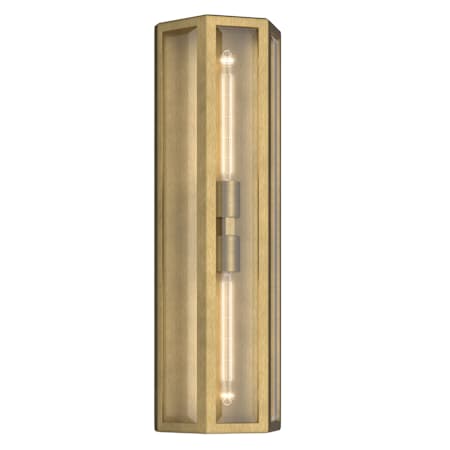 Kichler Berens 2 Light 24" Tall Outdoor Wall Sconce Natural Brass