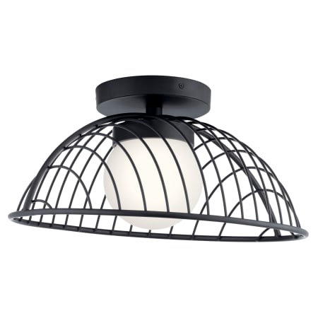 Kichler Clevo 18" Wide LED Semi -Flush Ceiling Fixture Matte Black